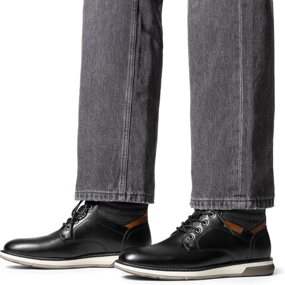 NEW! Bruno Marc Men's Classic Dress Casual Business Formal Chukka Boots-BLK